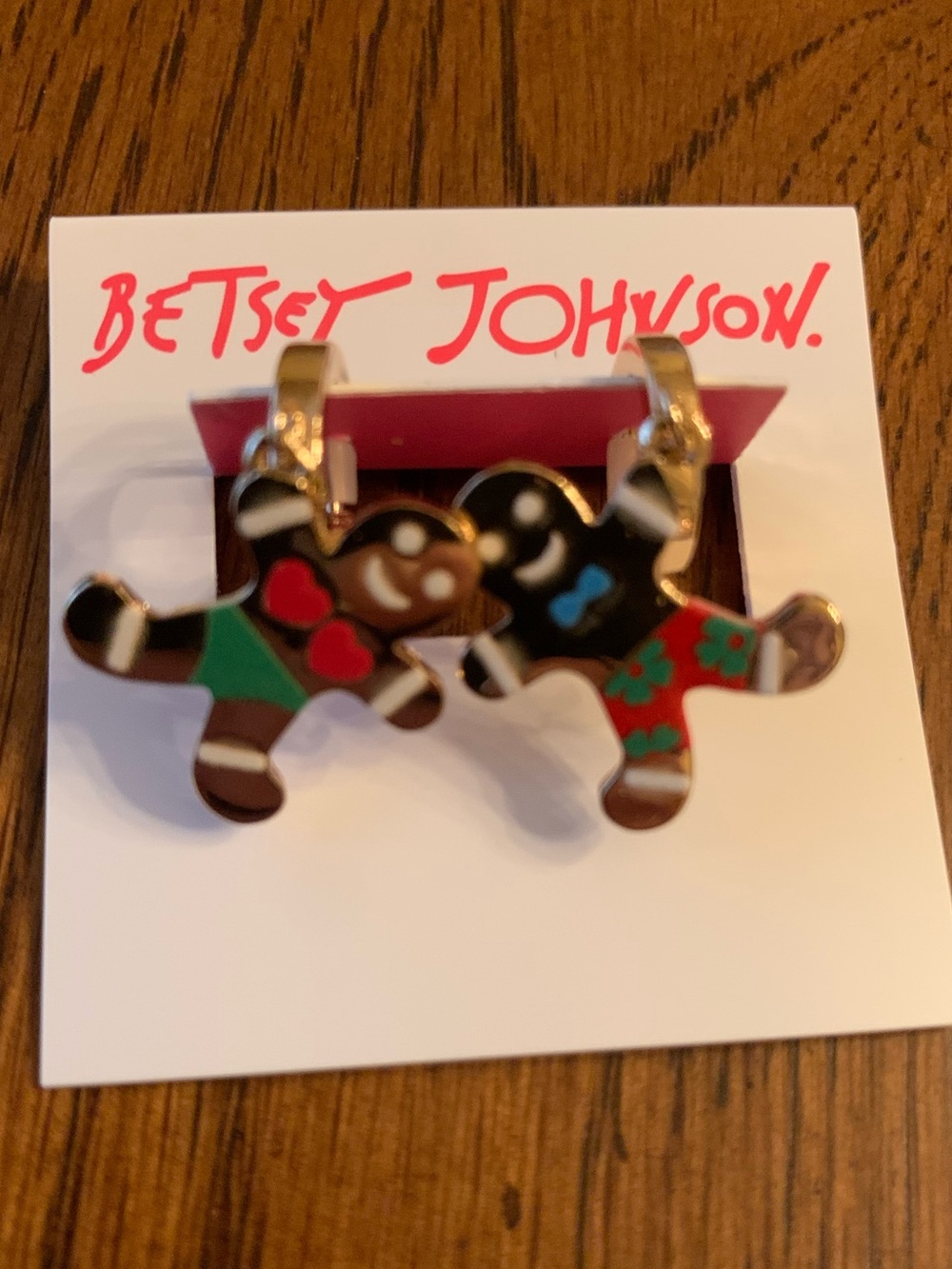 Gingerbread Earrings Betsey Johnson NWT